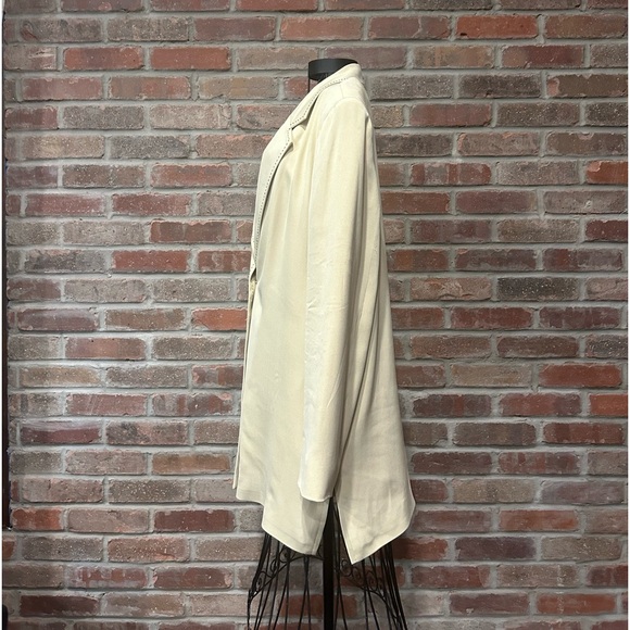 Moda Seta by Sandra King Size Large 100% Silk Khaki Top and Blazer - Picture 3 of 7